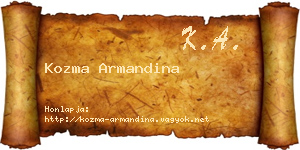 Kozma Armandina névjegykártya