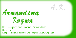 armandina kozma business card